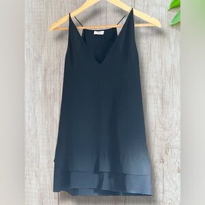 Vince Black V-Neck Sleeveless Tunic Top